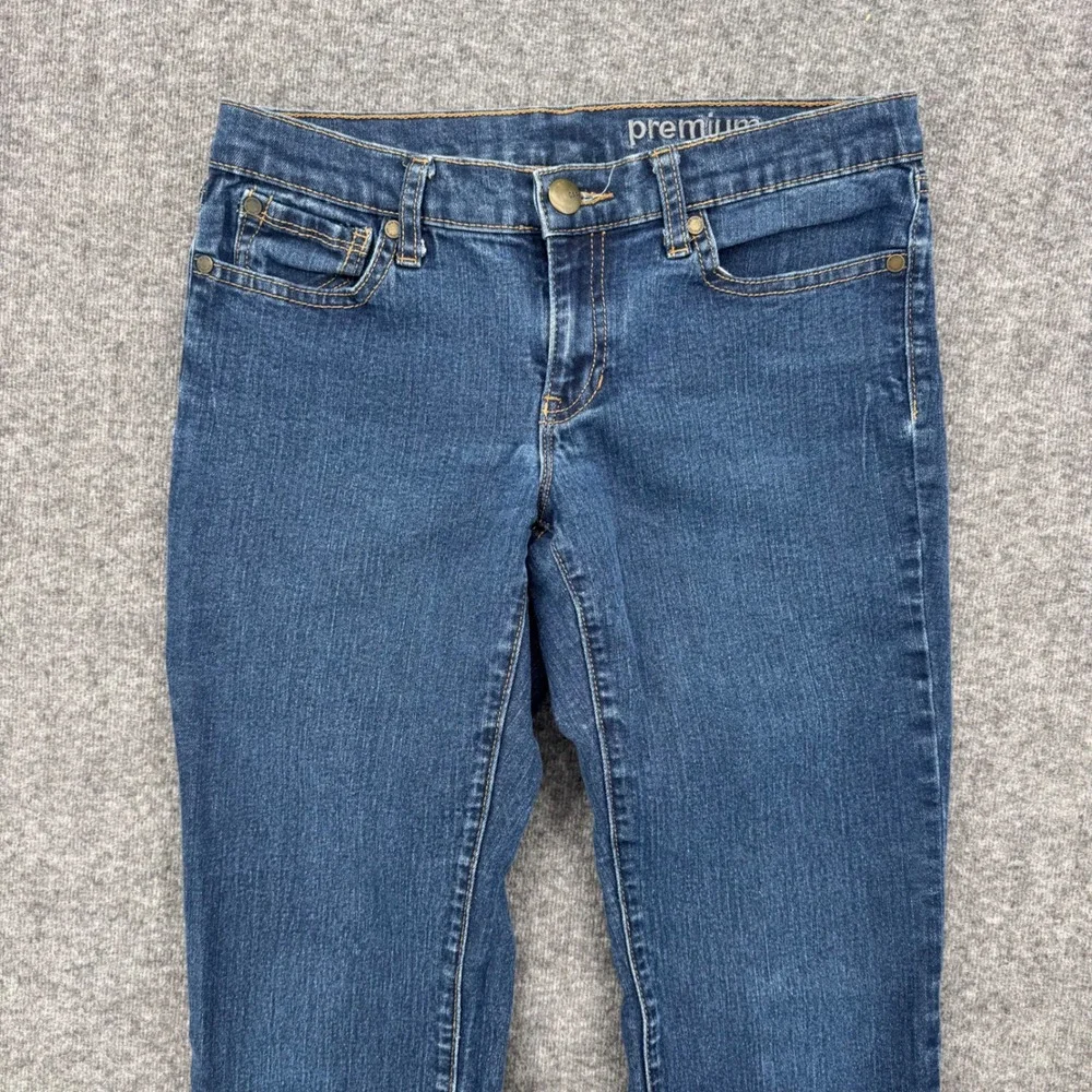 Gap Premium Long and Lean Medium Wash Flare Denim Jeans Womens 4/27R Long